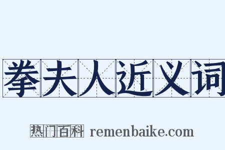 拳夫人近义词是什么意思的图片